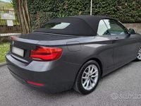 Usata BMW 218 Advantage 136 CV (100 kW) 2018 Nero Cabrio