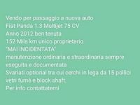 Usata Fiat Panda 70 CV (51 kW) 2012 Nero Berlina