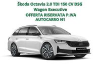 Nuova Skoda Octavia Executive 150 CV (110 kW) 2025 Bianco Station wagon