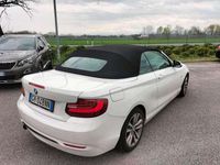 Usata BMW 218 Sport Line 150 CV (110 kW) 2016 Bianco Cabrio