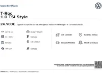 Usata VW T-Roc Style 116 CV (85 kW) 2025 Argento SUV
