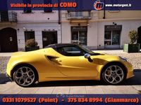 Usata Alfa Romeo 4C 241 CV (177 kW) 2017 Giallo Cabrio