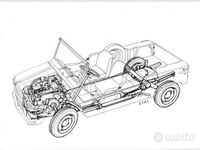 Usata Citroën Méhari 1960 Rosso Cabrio