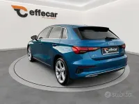 Usata Audi A3 Advanced 150 CV (110 kW) 2022 Azzurro Berlina
