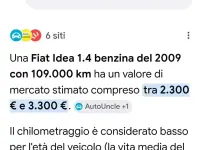 Usata Fiat Idea 95 CV (69 kW) 2009 Nero Monovolume