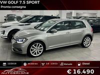 Usata VW Golf VII Sport 115 CV (84 kW) 2019 Grigio Berlina