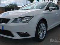 Usata Seat Leon Style 105 CV (77 kW) 2015 Bianco Berlina