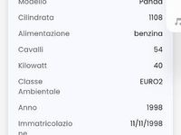 Usata Fiat Panda 1998 Grigio Berlina