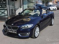Usata BMW 220 Luxury Line 190 CV (139 kW) 2016 Blu Cabrio
