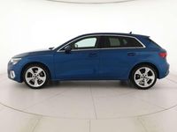 Usata Audi A3 Advanced 131 CV (96 kW) 2021 Blu atollo metallizzato Berlina