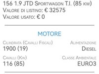 usata Alfa Romeo 1900 156 SportwagonJTD 8V(leggi info)