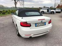Usata BMW 218 Sport Line 150 CV (110 kW) 2016 Bianco Cabrio