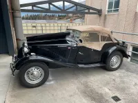 Usata MG TD 57 CV (41 kW) 1950 Nero Cabrio