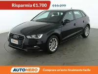 Usata Audi A3 Attraction 110 CV (80 kW) 2015 Nero Berlina