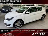 Usata Peugeot 308 GT-line 120 CV (88 kW) 2016 Bianco Berlina