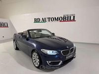 Usata BMW 220 Luxury Line 190 CV (139 kW) 2016 Blu/azzurro Cabrio