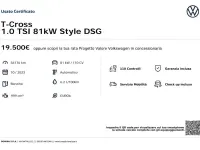 Usata VW T-Cross Style 110 CV (80 kW) 2023 Bianco SUV