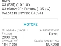 Usata BMW X3 184 CV (135 kW) 2012 Bianco SUV