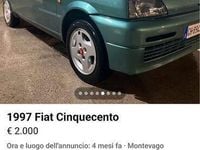 Usata Fiat Cinquecento 1995 Verde Utilitaria