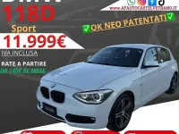 Usata BMW 118 Sport Line 143 CV (105 kW) 2015 Bianco Utilitaria