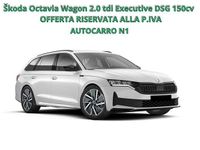 Nuova Skoda Octavia Executive 150 CV (110 kW) 2025 Bianco Station wagon