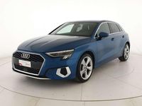 Usata Audi A3 Advanced 131 CV (96 kW) 2021 Blu atollo metallizzato Berlina