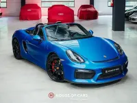 Usata Porsche Boxster Spyder 375 CV (275 kW) 2016 Blu Cabrio
