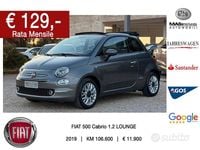 Usata Fiat 500C Lounge 69 CV (50 kW) 2019 Grigio Cabrio