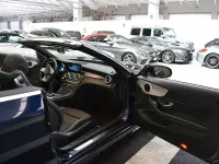Usata Mercedes C180 AMG line 156 CV (114 kW) 2019 Blu/azzurro Cabrio