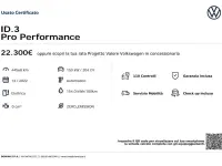 Usata VW ID.3 Pro Performance 150 kW (204 CV) 2022 Bianco Utilitaria