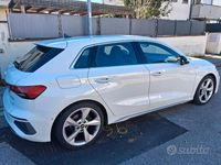 Usata Audi A3 S-Line 150 CV (110 kW) 2021 Bianco Berlina