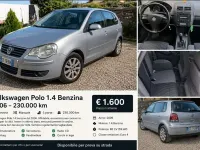Usata VW Polo Comfortline 75 CV (55 kW) 2006 Grigio Utilitaria