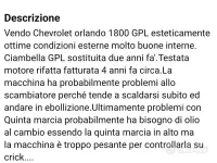 Usata Chevrolet Orlando 141 CV (103 kW) 2011 Bianco Monovolume