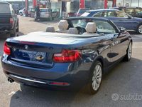 Usata BMW 220 Luxury Line 190 CV (139 kW) 2016 Blu Cabrio