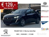 Usata Peugeot 208 Active 100 CV (73 kW) 2020 Nero Utilitaria