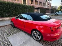 Usata Audi A3 Cabriolet S-Line 180 CV (132 kW) 2015 Rosso Cabrio