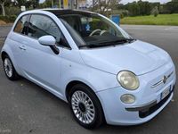 Usata Fiat 500 Lounge 69 CV (50 kW) 2009 Celeste Cabrio