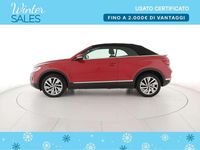Usata VW T-Roc Cabriolet Style 150 CV (110 kW) 2023 Kings red metallizzato/black Cabrio