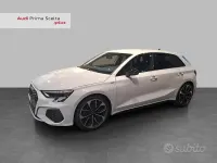 Usata Audi A3 S-Line 150 CV (110 kW) 2024 Bianco ghiacciaio metallizzato Berlina
