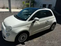 Usata Fiat 500 75 CV (55 kW) 2009 Bianco Cabrio