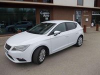 Usata Seat Leon Style 110 CV (80 kW) 2014 Bianco Berlina