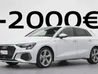 Usata Audi A3 S-Line 150 CV (110 kW) 2024 Bianco ghiaccio metallizzato Berlina
