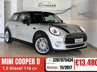 Usata Mini Cooper D 116 CV (85 kW) 2017 Bianco Utilitaria