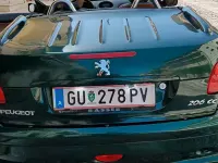 Usata Peugeot 206 CC 109 CV (80 kW) 2003 Verde Cabrio