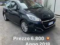 Usata Peugeot 208 Active 82 CV (60 kW) 2018 Nero Utilitaria