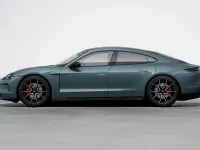 Nuova Porsche Taycan 4S Black Edition 2026 Pale blue metallizzato Berlina