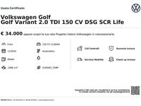 Usata VW Golf VIII Life 150 CV (110 kW) 2024 Nero Station wagon