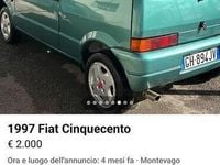 Usata Fiat Cinquecento 1995 Verde Utilitaria