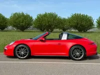 Usata Porsche 911 Targa 4 349 CV (256 kW) 2015 Rosso indiano Cabrio