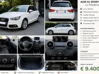 Usata Audi A1 Sportback Attraction 86 CV (63 kW) 2014 Bianco Utilitaria
